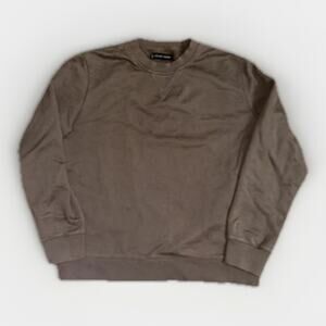 Everlane Men’s Crewneck Sweatshirt Taupe Brown Large 23x25 Minimalist Pullover